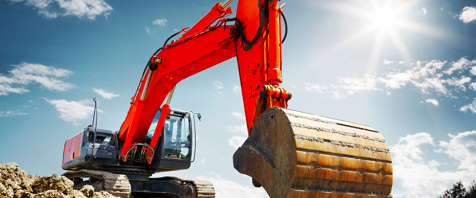 Signal color on an excavator